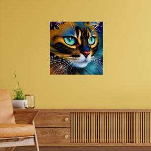 Das Gesicht eines niedlichen Lynx-Punktes Siam Poster