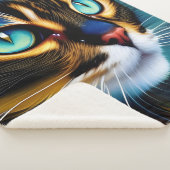 Das Gesicht eines niedlichen Lynx-Punktes Siam Sherpadecke (3/4)