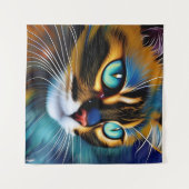 Das Gesicht eines niedlichen Lynx-Punktes Siam Wandteppich (Vorderseite (Horizontal))