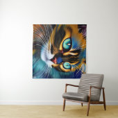 Das Gesicht eines niedlichen Lynx-Punktes Siam Wandteppich (Beispiel (Horizontal))