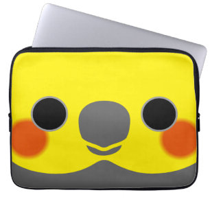 Das Gesicht eines normalen grauen männlichen Cocka Laptopschutzhülle