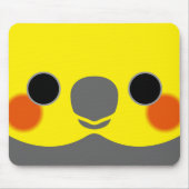 Das Gesicht eines normalen grauen männlichen Nymph Mousepad (Vorne)