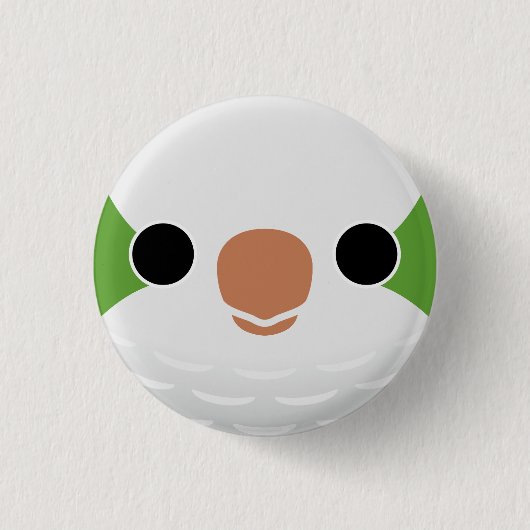 Das Gesicht eines normalen Monk Parakeet Button (Vorderseite)