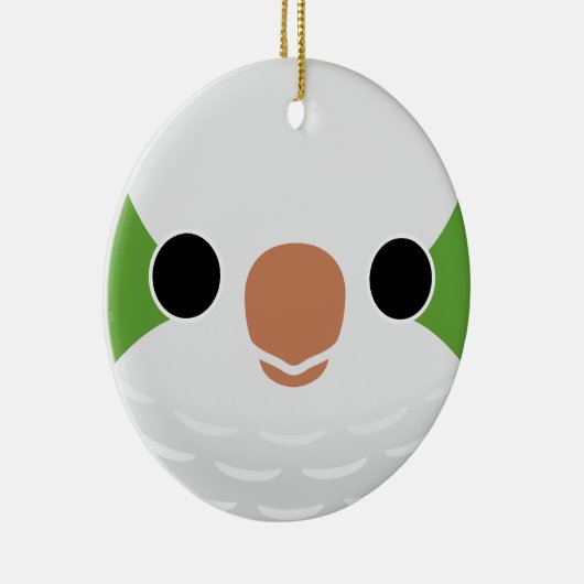 Das Gesicht eines normalen Monk Parakeet Keramik Ornament (Rechts)