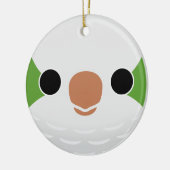 Das Gesicht eines normalen Monk Parakeet Keramik Ornament (Links)
