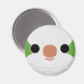 Das Gesicht eines normalen Monk Parakeet Magnet (Vorderseite/Rückseite)