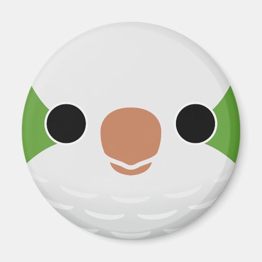 Das Gesicht eines normalen Monk Parakeet Magnet (Vorne)
