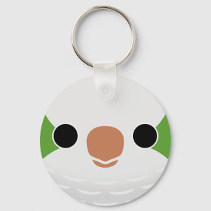 Das Gesicht eines normalen Monk Parakeet Schlüsselanhänger