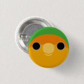 Das Gesicht eines orangefarbenen, pfirsichfarbenen Button (Vorne & Hinten)