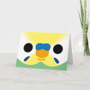 Das Gesicht eines pastellfarbenen Regenbogenmännch Karte