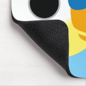 Das Gesicht eines pastellfarbenen Regenbogenmännch Mousepad (Ecke)