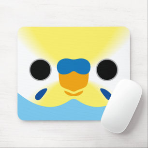 Das Gesicht eines pastellfarbenen Regenbogenmännch Mousepad