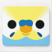 Das Gesicht eines pastellfarbenen Regenbogenmännch Mousepad (Vorne)