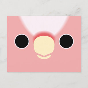 Das Gesicht eines rosa Kakados Feiertagspostkarte