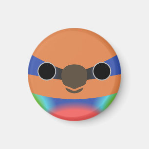Das Gesicht eines Rotbrust-Zwergpapageis Magnet