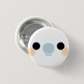 Das Gesicht eines roten Kakadus Button (Vorne & Hinten)