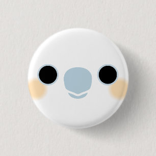 Das Gesicht eines roten Kakadus Button