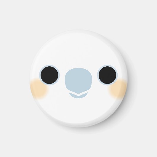 Das Gesicht eines roten Kakadus Magnet (Vorne)