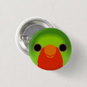 Das Gesicht eines rothaarigen Lorikets Button (Vorne & Hinten)