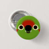 Das Gesicht eines Rothalbflügels Button (Vorne & Hinten)