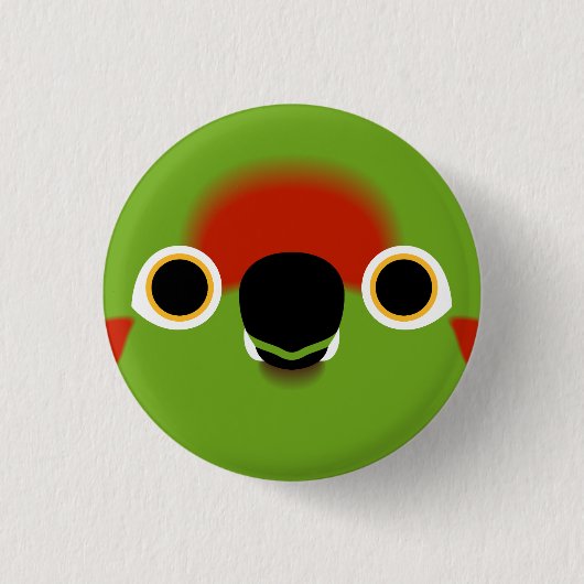 Das Gesicht eines Rothalbflügels Button (Vorderseite)
