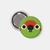 Das Gesicht eines Rothalbflügels Magnet (Vorderseite/Rückseite)