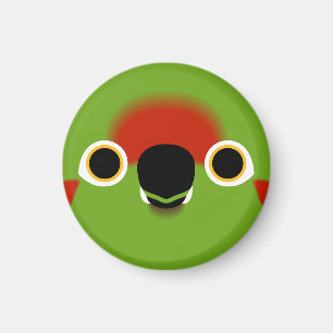 Das Gesicht eines Rothalbflügels Magnet