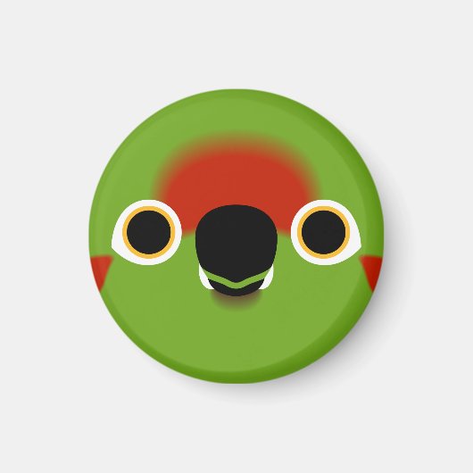 Das Gesicht eines Rothalbflügels Magnet (Vorne)