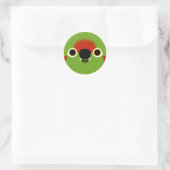 Das Gesicht eines Rothalbflügels Runder Aufkleber (Tasche)