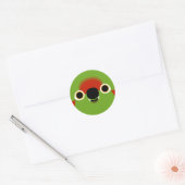 Das Gesicht eines Rothalbflügels Runder Aufkleber (Umschlag)