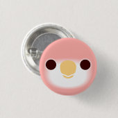 Das Gesicht eines Rubino-Bourke-Papagei Button (Vorne & Hinten)