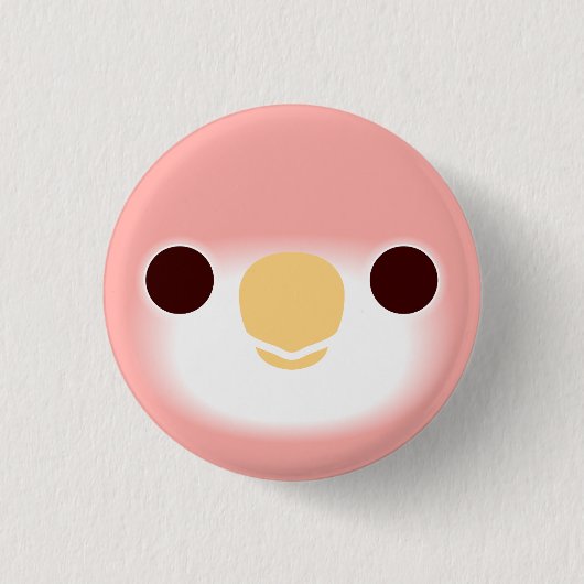 Das Gesicht eines Rubino-Bourke-Papagei Button (Vorderseite)