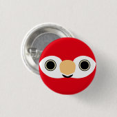 Das Gesicht eines Scharlachroten Aras Button (Vorne & Hinten)