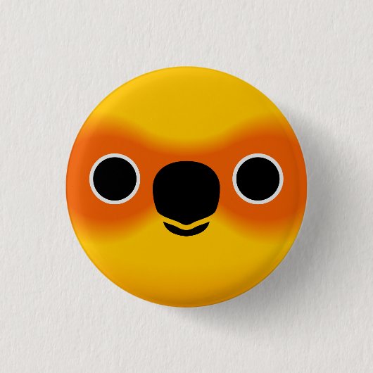 Das Gesicht eines Sonnenbehagens Button (Vorderseite)