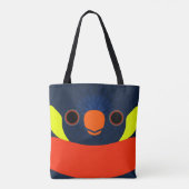 Das Gesicht eines Sonnenuntergangsloris Tasche (Rückseite)