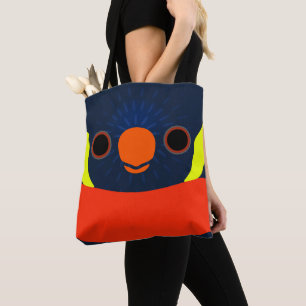 Das Gesicht eines Sonnenuntergangsloris Tasche