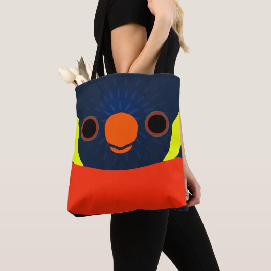 Das Gesicht eines Sonnenuntergangsloris Tasche (Von Nahem)