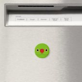 Das Gesicht eines von Rose umringten Parakets Magnet (In Situ (Geschirrspüler))
