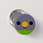 Das Gesicht eines weiblichen Pflaumenkopfparakets Button (Vorne & Hinten)
