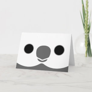 Das Gesicht eines weißen männlichen Kakatiels Karte