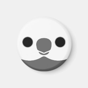 Das Gesicht eines weißen männlichen Kakatiels Magnet