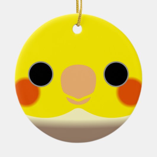 Das Gesicht eines Zimtkuchens Keramik Ornament (Vorne)