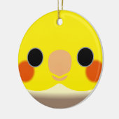 Das Gesicht eines Zimtkuchens Keramik Ornament (Links)
