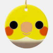 Das Gesicht eines Zimtkuchens Keramik Ornament (Hinten)