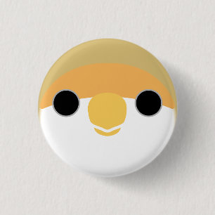 Das Gesicht eines Zimtpilzes Button