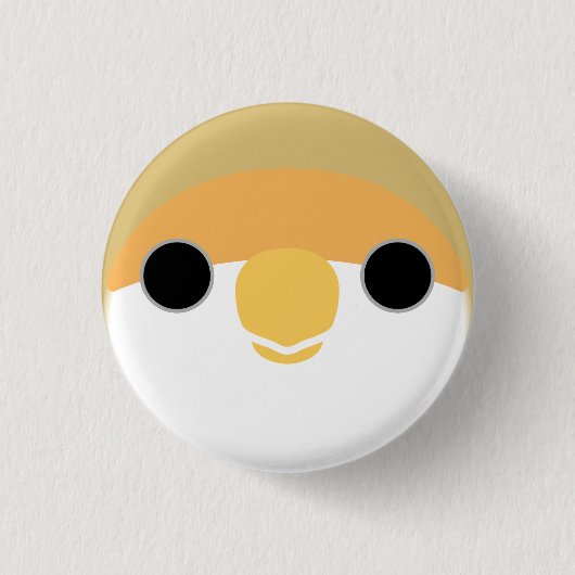 Das Gesicht eines Zimtpilzes Button (Vorderseite)