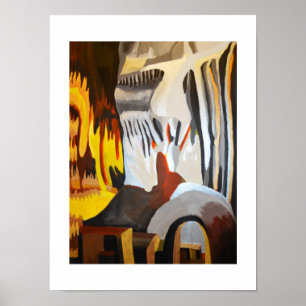 Das Gesicht in den Felsen Poster