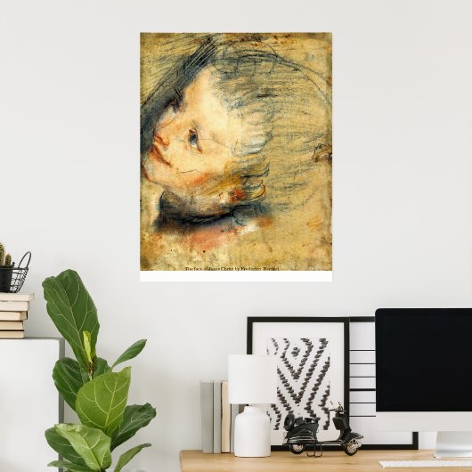 Das Gesicht Jesu Christi von Frederico Barocci Poster (Heimbüro)