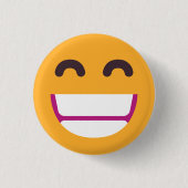 Das Gesicht strahlend Augen Niedliche Farben Emoji Button (Vorderseite)