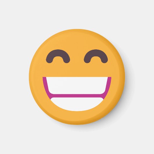 Das Gesicht strahlend Augen Niedliche Farben Emoji Magnet (Vorne)